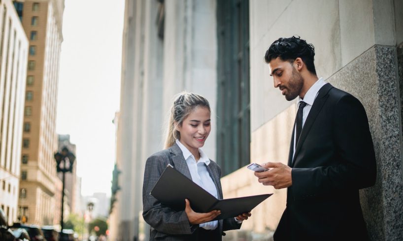 two people in a suit