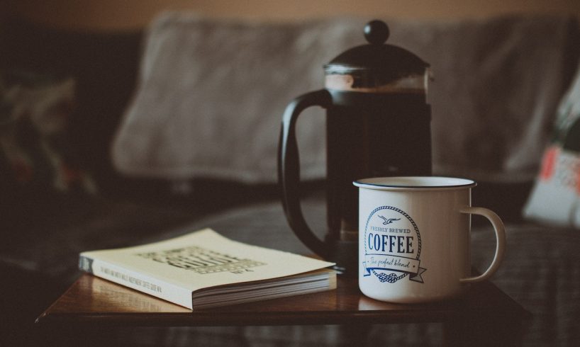 closed book french press coffee
