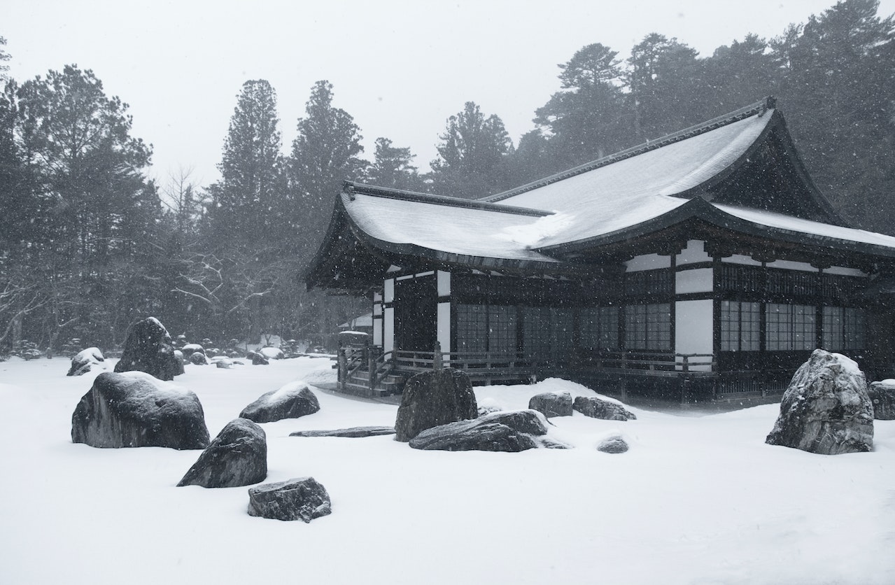 house covered with snow
